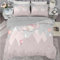 buyluhn Bettdecke 135x200 Ohne Bezug Nutzbar，4 Jahreszeiten Bettdecken HeißLuftballon und Berge Kinder Steppdecke Grau Rosa Ganzjahresdecke，Waschbar Bettzeug mit 1 Kissenbezug für Sommer Winter