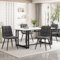 Ymkua Esstisch mit 4 Stühlen Set, 140x80x74 cm Rechteckiger Esstisch, Esszimmergruppe, Moderne Küche Esstisch Set, Esszimmerstuhl Küchenstuhl Set, Küchentisch Set für Wohnzimmer und Küche (Grau)