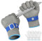 flintronic 2pcs Cut Resistant Gloves, Level 9 Protection Stainless Steel Mesh Cut Proof Gloves, Safety Work Gloves with 4 Cotton Gloves, for Kitchen Butcher, Wood Whittling, Oyster Shucking (2XL)