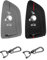FT FUNTOR 2 Stück Schlüsselhülle für BMW,Passend für BMW 1 2 3 5 6 7 Series Active Tourer F21 F45 F46 F48 X1 F48 X3 X4 X5 X6 F15 F85 F15 F16,3 Tasten Silikon Schlüsselhülle (Grau Schwarz+Schwarz Rot)