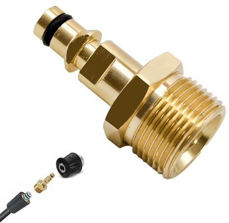 High Pressure Washer Adapter Quick Connect M22 Washer Gun Hose Pipe Convert Tool Hose Adapter Quick Connect for Karcher (M22 14MM Fitting Hose Connector)