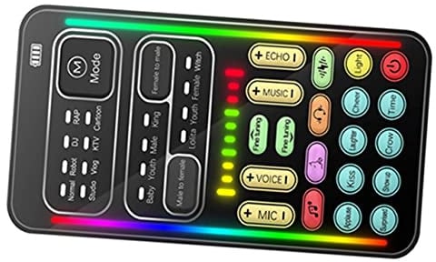 Happyyami 1 Satz Mini-Soundkarte Stimmwechsler klein tragbar Gerät werkzeug Voice-Changer-Mikrofon Externer Soundwechsler Sprachwechsler für Telefone Stimmänderung Plastik