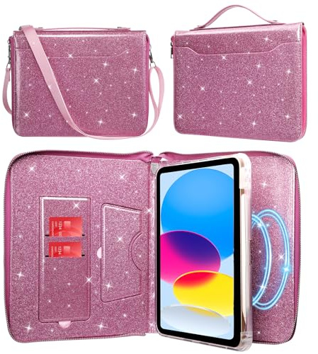 E NET-CASE Coque pour iPad (A16) 11ème Génération 11 Pouces en 2025, iPad 10ème Génération 10,9'' en 2022, avec Porte-Stylo/dragonne/bandoulière