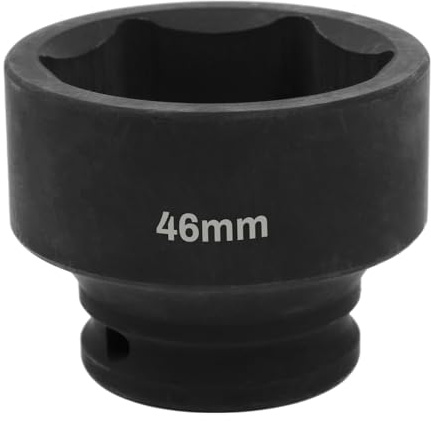 Clé à douille hexagonale de 46 mm, entraînement 1/2 – Douille à percussion en chrome-molybdène avec surface durable, pour changement de roue et applications professionnelles