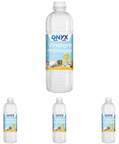 Onyx - Vinaigre 8° - Détartrant Multi-Surface - Parfum Citron - 4 x 1L