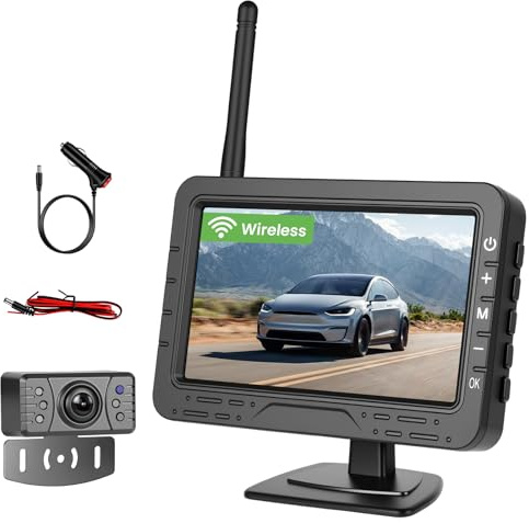Realdio Cámara Trasera Inalámbrica 4.3pulg IP68 Coche
