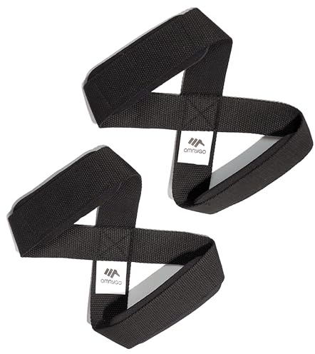 Fascette Sollevamento Pesi – Straps Palestra Uomo Donna – Cinghie Resistenza in Neoprene per Stacchi, Trazioni, Rematore – Accessori Palestra Professionali per Grip Stabile