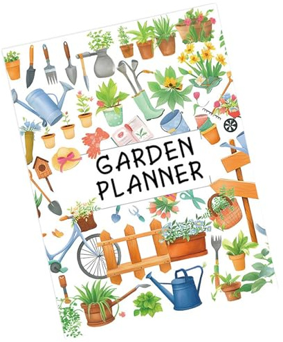 Whoasyst Diario del giardino Libro completo per la pianificazione dell'orticoltura Blocco note per la pianificazione del giardinaggio 12 mesi per la cura delle piante Calendario di irrigazione