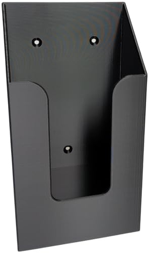 Latex/Nitrile/Disposable Glove Box Holder, Wall Mounted Glove Dispenser for Workshop, Garage & Van (Black, Standard)