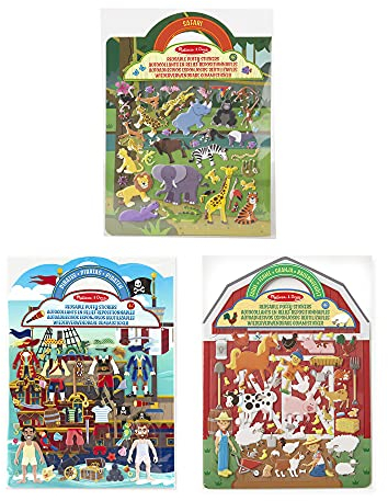 Melissa & Doug Aktivitätenbuch (42 Sticker) + Melissa & Doug Multicoloured + Melissa & Doug 19102 & Doug Aktivitätenbuch mit wiederverwendbaren Gummistickern - Piraten (51 Sticker)