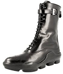 Prada Damen Schwarz Leder Stiefelette 1U049G ZO3 F0002 37 EU