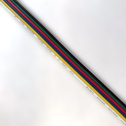 LIGHTEU®, RGB + CCT Verlängerungskabel für RGB + CCT LED Streifen 5050 Farbband RGBWW Warmweiß und kaltweiß Kabel 6 pin Draht (5m)