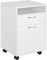 HOMCOM Cassettiera da Ufficio Portadocumenti a 4 Ruote con Ripiano Aperto e 2 Cassetti, Mobiletto da Ufficio in Legno e Metallo, 40x35x60 cm, Bianco