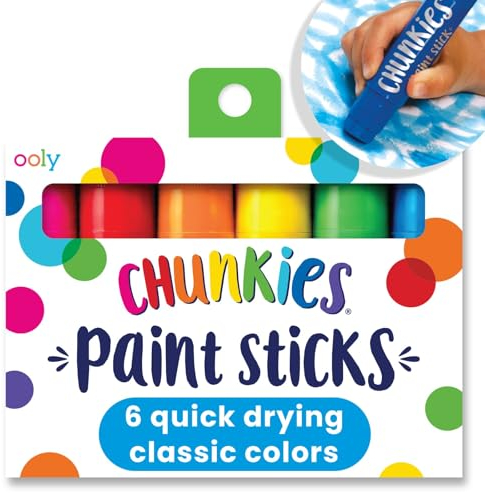 OOLY, Chunkies Paint Sticks, Classic 6 Pack - Set of 6