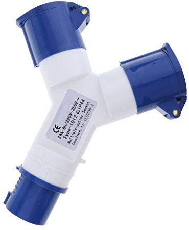POFET Connettore Elettrico Impermeabile a 2 Pin 220V a 3 Vie con Presa a Spina 16A