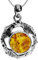 Kette mit Anhänger - Fischland 28x20 mm - Silber 925/000 - Bernstein
