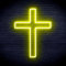 Cross Jesus Home Decoration Flex Silicone LED Neon Sign Lemon Yellow st16s33-fnu0059-y