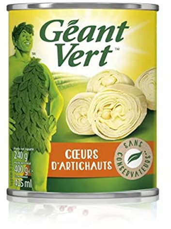 Géant Vert Coeurs d'artichauts - La boîte de 240g net égoutté