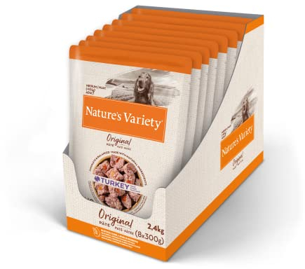 Nature's Variety Original No Grain - Paté para Perros Adultos con Pavo - Caja 8 x 300 g