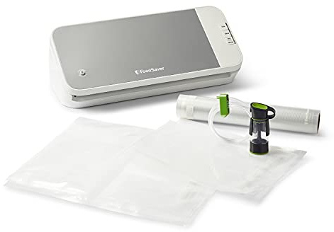 FoodSaver VS2150 Vacuum Sealing System, Food Vacuum Sealer, White/Silver