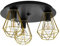 EGLO Deckenlampe Tarbes 2, 3 flammige Deckenleuchte, Wohnzimmerlampe aus Metall in Schwarz, Messing, Schlafzimmerlampe, Flurlampe Decke mit E27 Fassung, Ø 45 cm