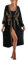 Bsubseach Beach Coverup per Le Donne Kimono Cardigan Cover ups per Costumi da Bagno Abiti Estivi Ricamo Nero