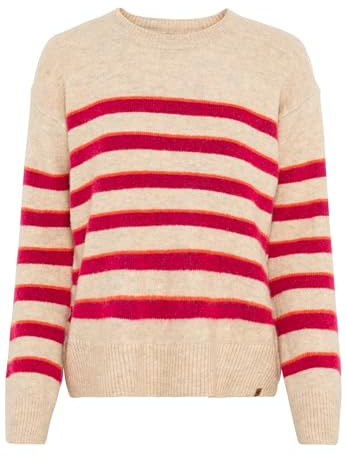 camel active Damen 309570/2k40 Sweatshirt, Straw Fantasy, XL EU