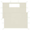 Tidyard 2 pz Pareti,per Gazebo,da Giardino,con Finestre,Tessuto PVC,Crema,435x210 cm,Tende Laterali per Gazebo,Parete Laterale per Gazebo