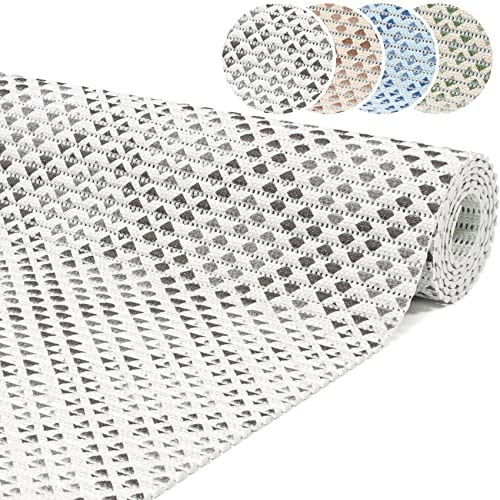 ANRO Badematte Weichschaummatte Bad- und Duschvorleger Antirutsch Badläufer Uni Karo Grau 100x65cm