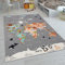 Paco Home Kinderteppich Teppich Kinderzimmer Spielteppich Junge Mädchen Modern rutschfest, Grösse:240x340 cm, Farbe:Grau 3