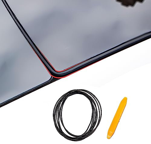 TOPABYTE Schiebedach Gummi Dichtungsstreifen für Tesla Model 3 2016-2023 2024 Highland Windgeräusch Reduzierungs Set Anti Staub Oberlicht Dichtungsstreifen Absenk Silikon Dichtungs Set