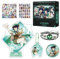 HALOOP Genshin Impact Merch Box Geschenkset - Acryl Standfigur, Schlüsselanhänger, Armband, Abzeichen, 30 Lomo Karten, 50 Aufkleber (Venti)