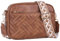 Roulens Gesteppte Damen Handy Umhängetasche, PU Leder Handy Schultertasche, Crossbody Bag für Damen mit Verstellbarem Breiter Gurt