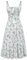 SCARLET DARKNESS Renaissance Sleeveless A-Line Smocked Ruched Summer Dress for Women UK Blue Floral Boho Flowy Dresses XXL