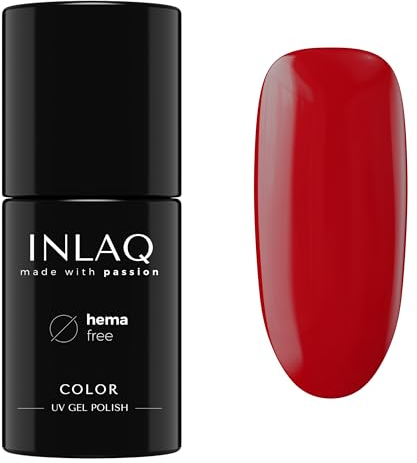 INLAQ® UV Nagellack Dunkelrot - 6 ml Hema Free - Langlebiger UV Lack - Nail Polish - Glow Spectrum Kollektion - Gelnägel - Shellac Gel - Gellack ohne Hema | 1046- Tamarillo