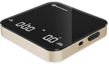 Maestri House Mini-Kaffeewaage mit Timer, Wiederaufladbare Espresso Waage, Präzise 2kg/0,1g Waage für Espresso & Pour-Over, Tragbare Digitale Küchenwaage mit Automatischer Zeitmessung
