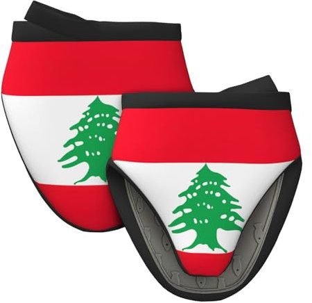 1 paire de gants de cuisine en silicone avec motif drapeau du Liban, mini gants de cuisine résistants à la chaleur pour la cuisson au four
