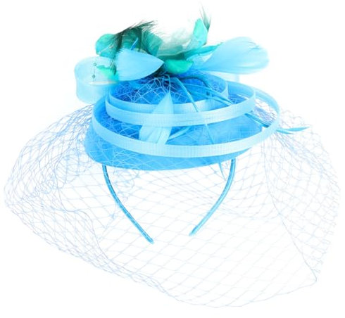 Healeved Faszinierender Feder-haarclip Für Damen Elegantes Teeparty-accessoire Mit Netz Und Plume Vielseitig Einsetzbar Für Hochzeiten Und Besondere Anlässe