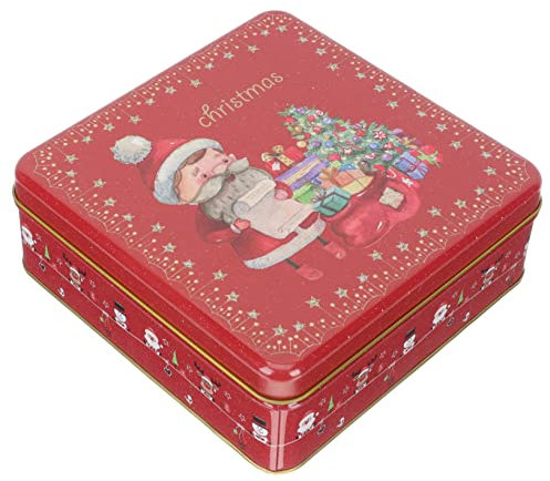 minkissy Scatole x Biscotti Scatola 5 Pezzi Pacco Teglia Per Biscotti Natale Natale Natale Trattare Le Scatole Banda Stagnata