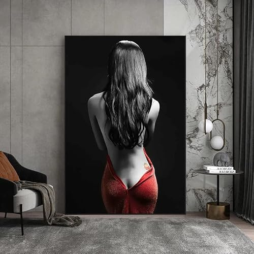 Moderne halbe nackte Frauen sexy Körper Leinwand Gemälde nackte Plakate und Drucke Wandkunst Bilder for Wohnzimmer Wohnkultur(40x60 cm no frame)