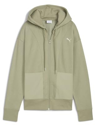 PUMA Mädchen Her Relaxed Full-Zip Hoodie FL Sweatshirt, Lux Army, 158 EU