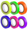 JIYIN 6 Rolle Neon Klebeband, 5m x10mm Fluoreszierendes Klebeband Schwarzlicht Klebebänder Markierungsband Gaffers Tape Leuchtklebeband für Partydeko Christmas Deko