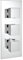Square Triple Concealed Thermostatic Shower Valve Chrome- 2 Way