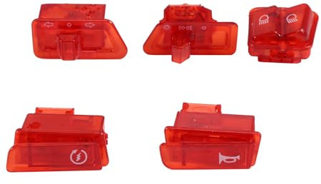 Fangxuee Motorrad Blinker Schalter Fern- und Nahen Licht Hupe für Scooter GY6 50Cc 125Cc 150Cc AF17 AF18 Rot
