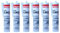 6x Remstaler SANITÄR SILIKON 300ml | Wasserdicht | für Innen- und Außenbereich | weiß und transparent (weiß)