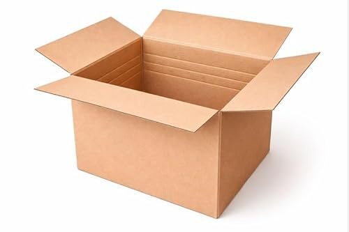 Faltkarton 600 x 500 x 400 mm Zweiwellig Braun | Versandkarton für Versand 700g/m² | Integrierte Höhenrillen bei 180, 240 und 300 mm (10)