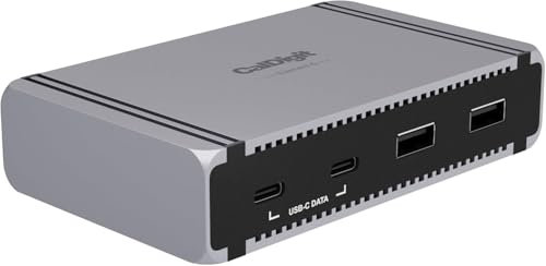 CalDigit E5 - Thunderbolt 5 Element 5 Hub - 9-Puerto, 4 x Thunderbolt 5/USB4 v2 Puertos, 3xUSB-A y 2xUSB-C 10Gb/s Puertos, Single 8K, Dual 6K/8K, Oro Dual 4K@240Hz Displays, 90W Charging, 0,8 m Cable