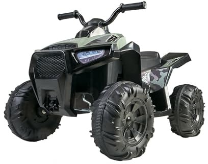 FEBER - Quad Boxer 12V, véhicule électrique à Batterie 12V, avec Marche Avant, Marche arrière et Frein, jusqu'à 5 km/h, Chargeur Inclus, 45 Min de Jeu, +3 à 5 Ans, Famosa (FEN45000)