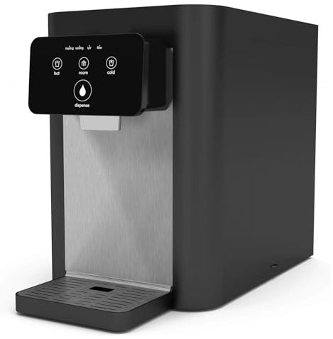 TIEOAXFT A9 Electric Touch Countertop Bottleless Cooler Water Dispenser-3 Temperatures (Black), 21 x 11 x 16 inches
