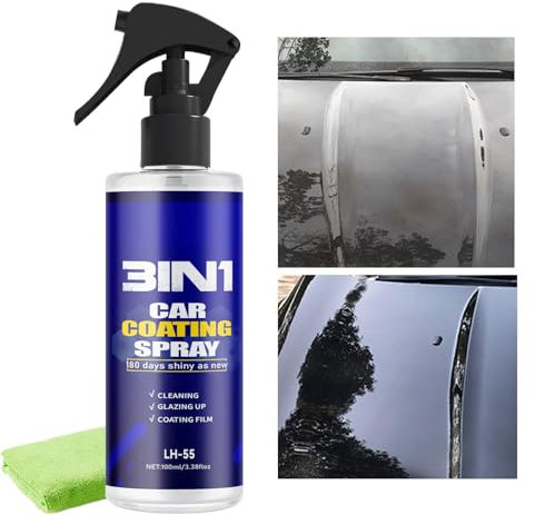 Vernice per auto – Graffi Nano Spray di riparazione – Lucido resistente ai raggi UV sigillante idrofobo per parabrezza, finestre, specchi e porte di auto, moto, barca e